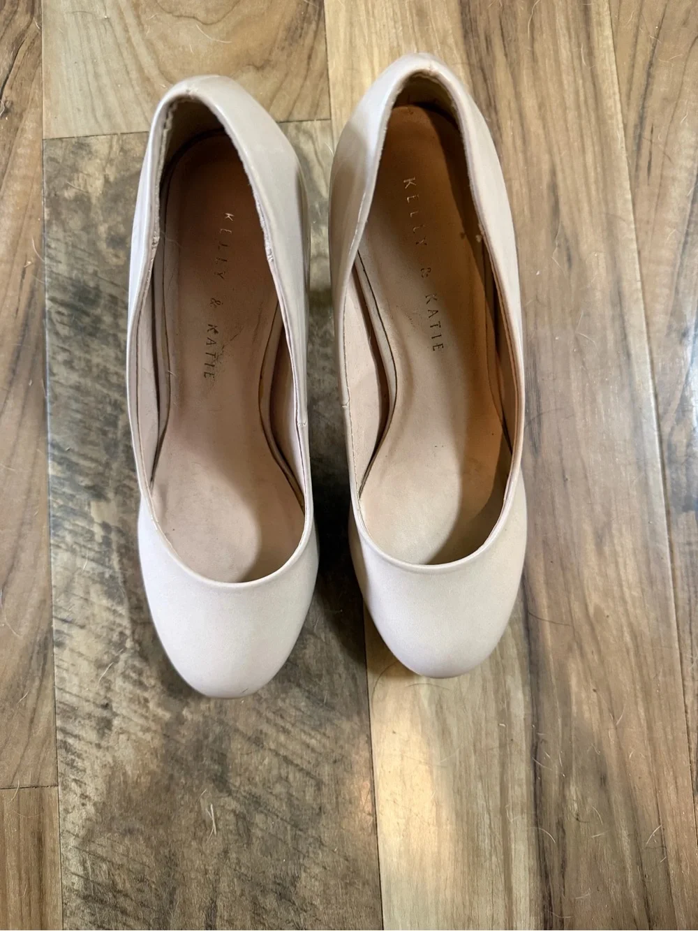 Kelly & Katie Blush Patent Round-Toe Heels